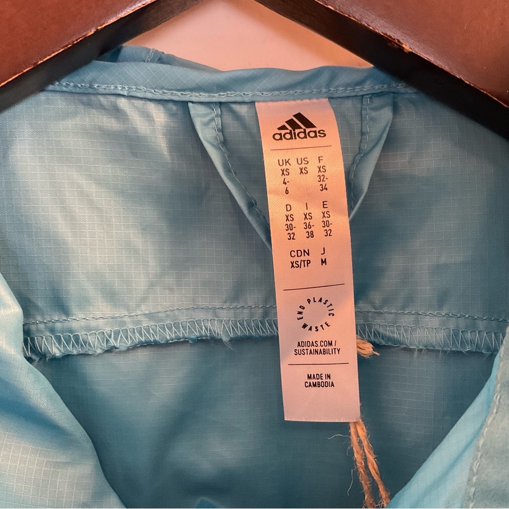 Adidas Windbreaker - NWT - Size XS - Jacket - Blue - Picture 7 of 14